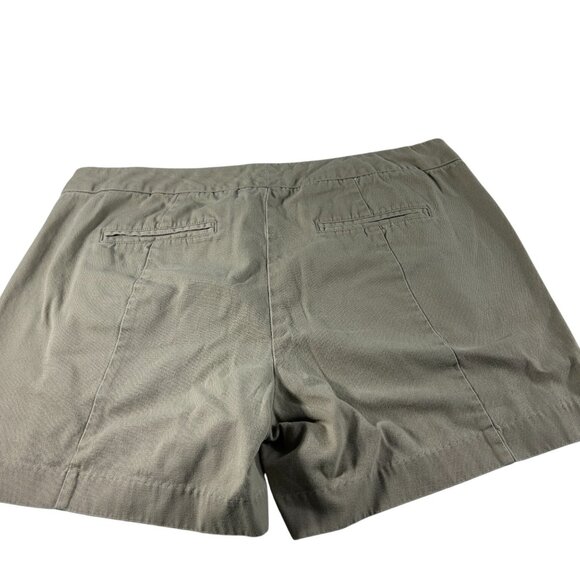 Gap Hadley Womens Size 10 Khaki Shorts Chino Cotton Blend Zip Fly - Picture 2 of 8